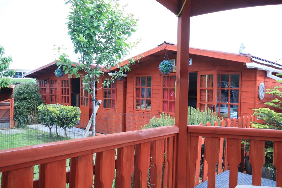 Veranda overlooking the Redbeck cabins