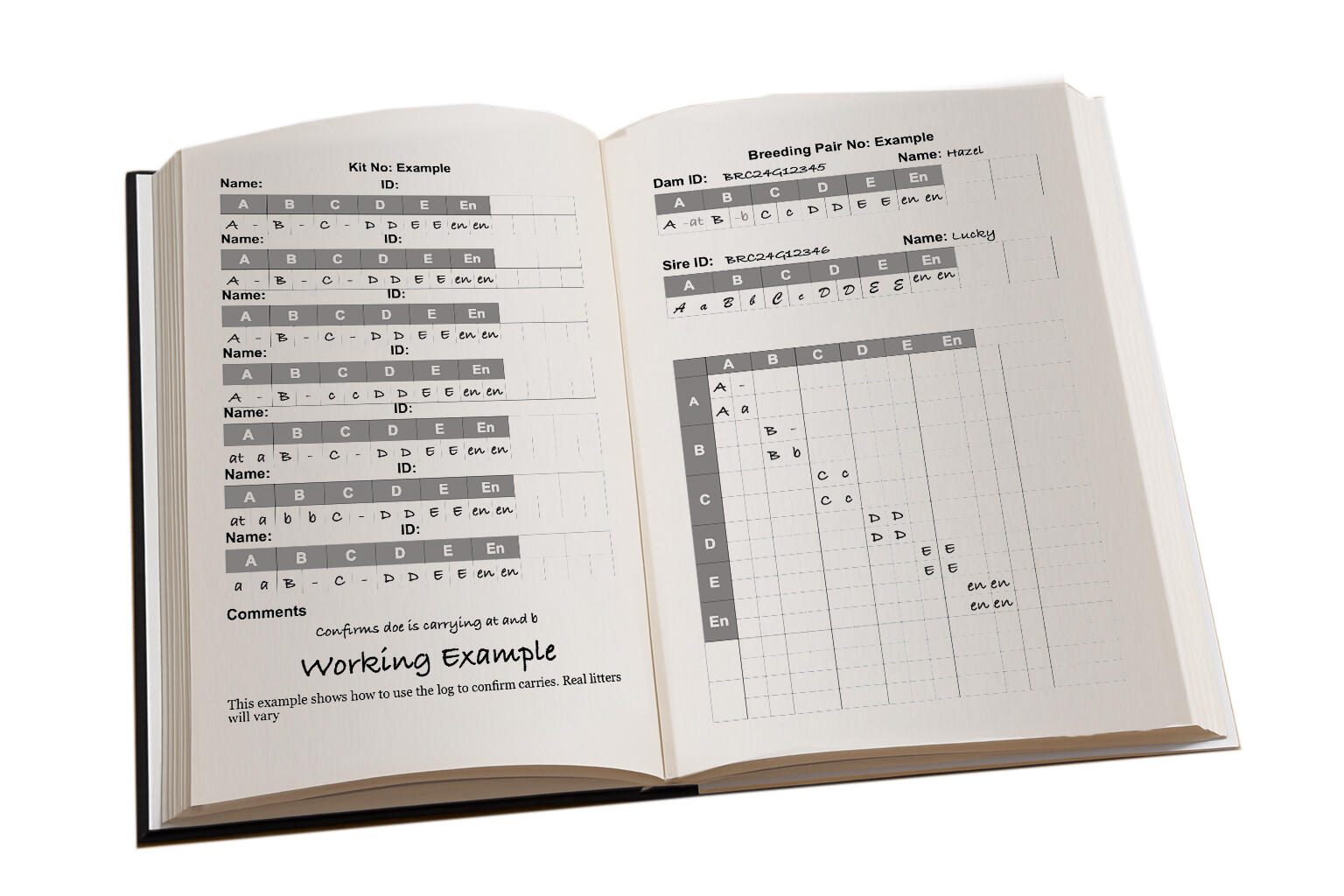Breeding Log Book cover